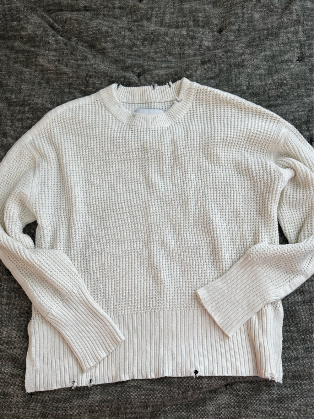 PISTOLA Women’s Distressed Pullover Scoop Neck Sweater
